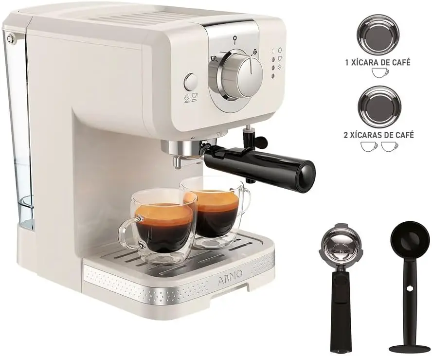 Imagem da Cafeteira Arno Espresso Steam E Pump Opio Soleil Marfim SCSP 127v