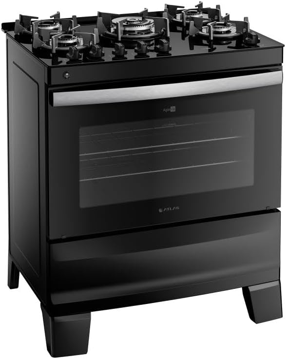 fogao atlas agile 5 bocas cor preto