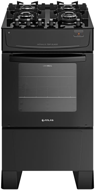 fogao atlas monaco 4 bocas cor preto