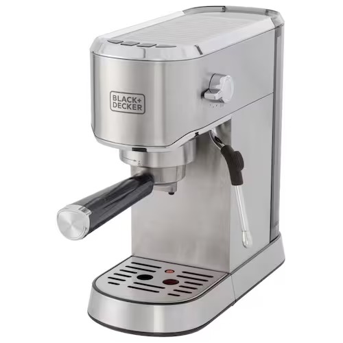 Cafeteira Espresso Black+Decker CEA1200G Gourmand Gris vista de lado