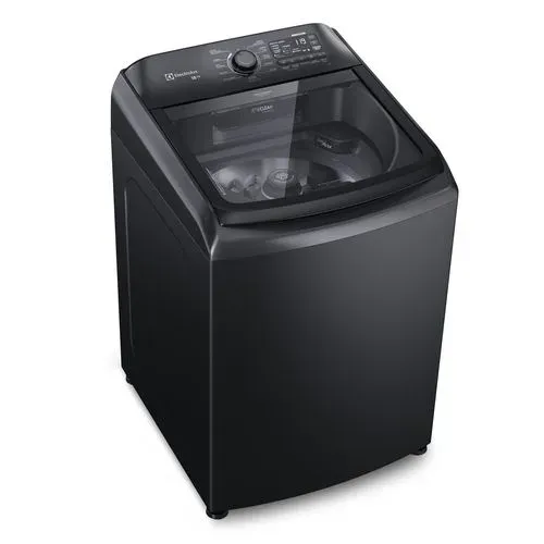 imagem de lado lavadora electrolux leb18 preta pet pro