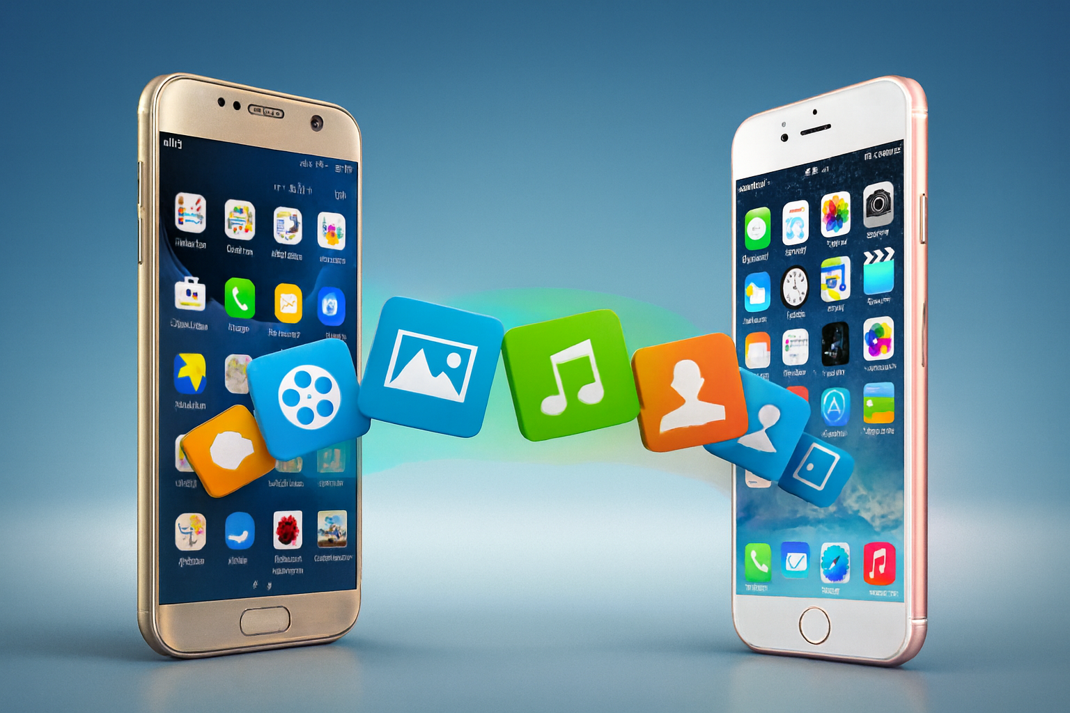 transferência de dados ios android